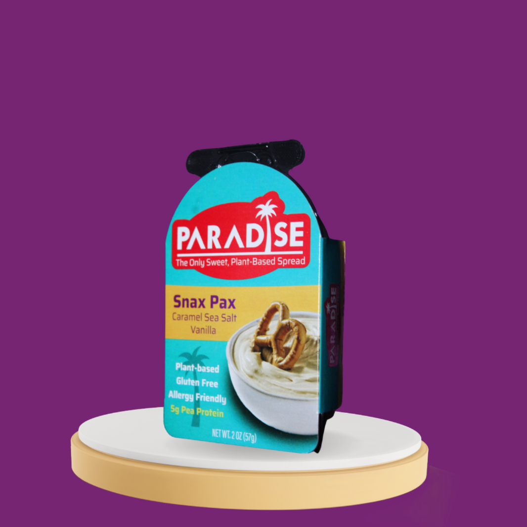 Individual Paradise Snax Pax - Caramel Sea Salt Vanilla Spread & Grain Free Pretzels