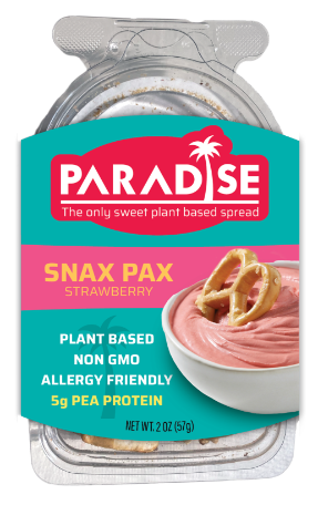 Individual Paradise Snax Pax - Strawberry Paradise Spread & Grain Free Pretzels